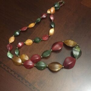 Multi color jade necklace.  